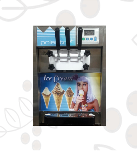 Máquina de Helado blando de 3 sabores de sobremesa