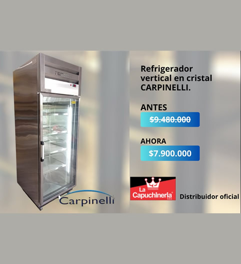 Refrigerador vertical en cristal CARPINELLI